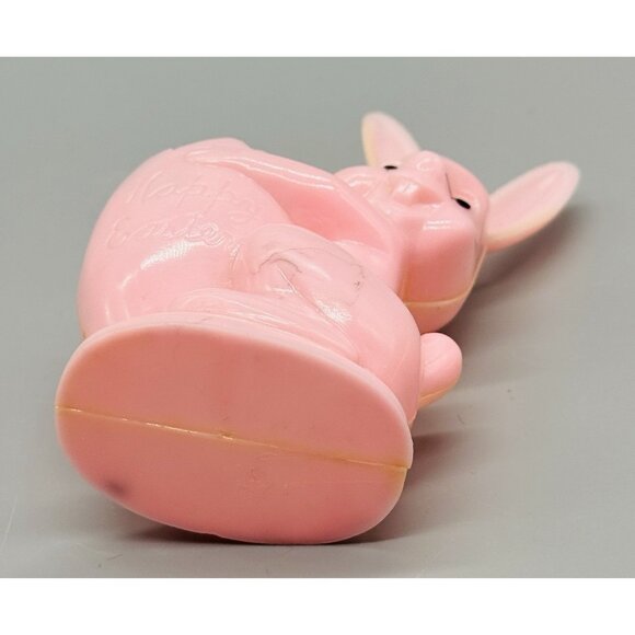 Rosbro Bunny Rabbit Happy Easter Egg Candy Container Toy Pink Plastic Vintage - Picture 7 of 8